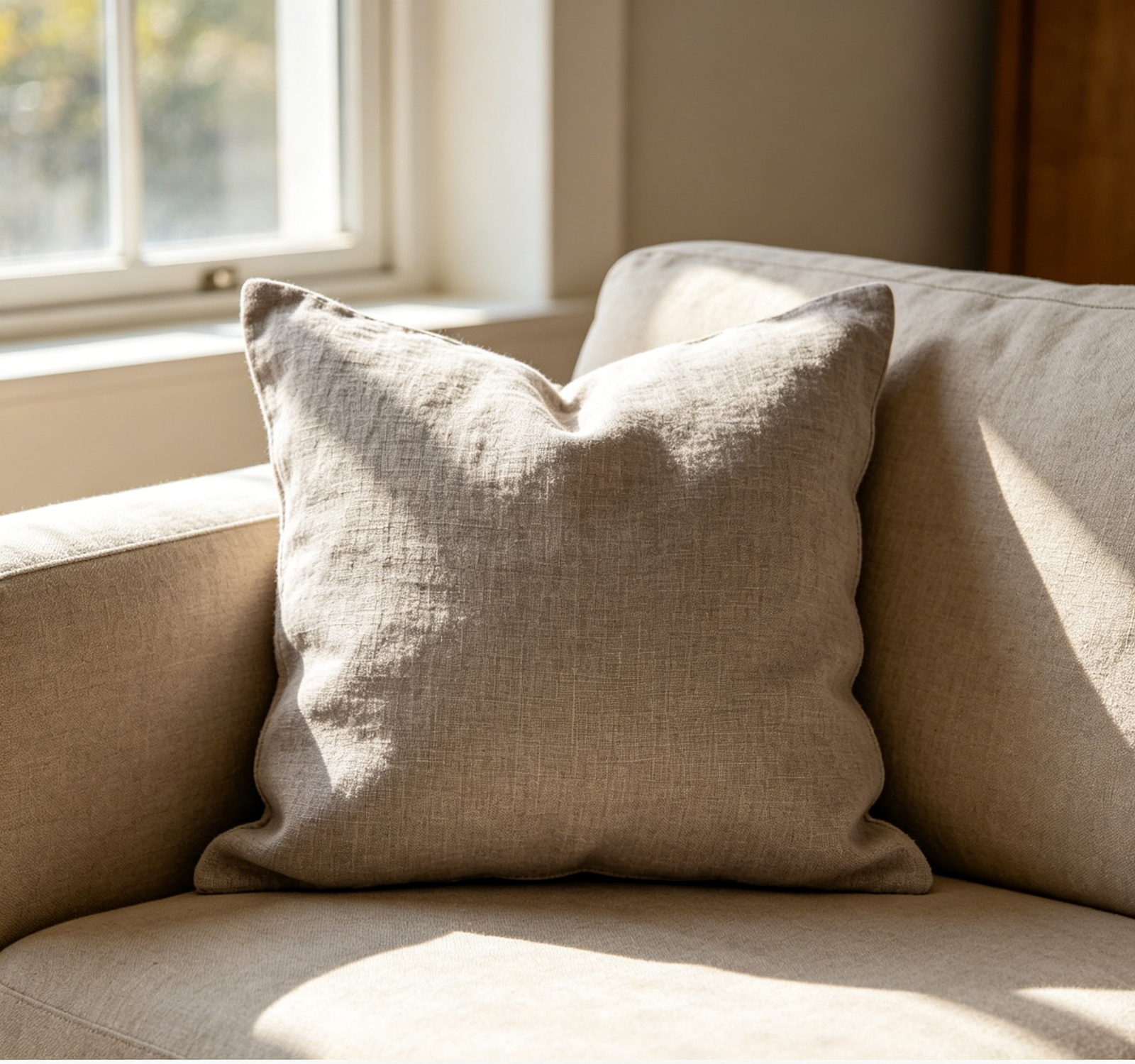 Textured Linen Blend Pillow Cover